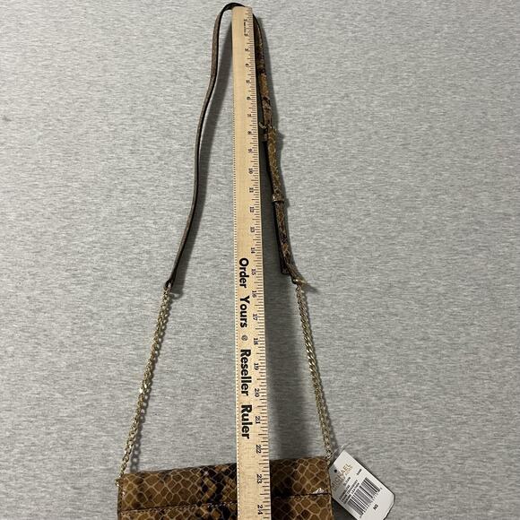 Michael Kors Sloan Crossbody Bag Womens One Size Sand Snake Leather Chain - Picture 14 of 15